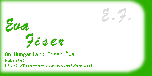 eva fiser business card